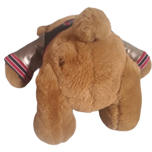 FAO Schwarz Teddy Bear Plush Varsity Jacket 12" Stuffed Animal Toy Brown Black - Picture 5 of 11